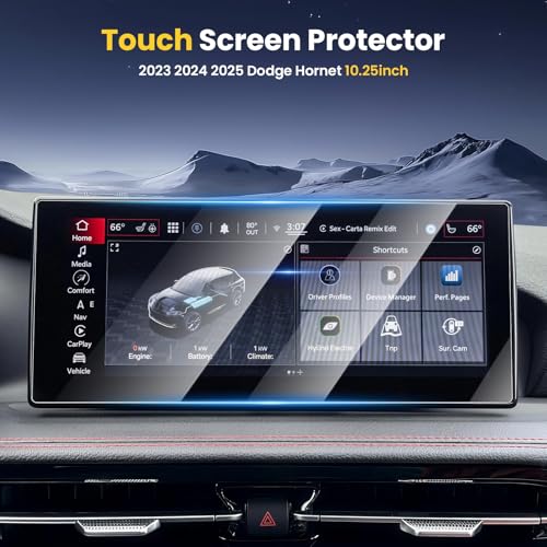 Karltys Screen Protector for Dodge Hornet 10.25 inch 2023-2026 (GT/GT Plus/R/T/R/T Plus) [No Glare & Fingerprint] Tempered Glass Dodge Hornet Accessories - size: 10.25"Dodge Hornet 2023-2026