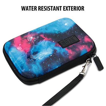 USA Gear Ghost Hunting Equipment Case Fits Spiritbox EMF Meter, Sam and Colby XPLR Spirit Box, & More - Paranormal Equipment Case with Elastic Strap, Scratch Resistant Interior, Case Only (Galaxy) - color: Galaxy
