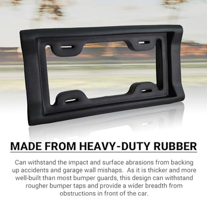 AR-PRO Ultimate License Plate Bumper Guard Screws Included - 2.3" Thick Rubber License Plate Mount Protects Bumper from Scratches and Dents - Universal Fit for Cars, Trucks, SUVs, and Vans - size: 1 Pack - Standard (2.3" Thick)
