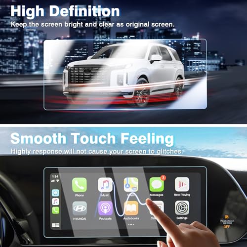 Karltys [Upgrade 2 Pack Screen Protector for 2020-2022 Hyundai Palisade 10.25-Inch [No Glare & Fingerprint] Tempered Glass Hyundai Palisade Accessories - size: 10.25 Inch 2020 2021 2022 Hyundai Palisade