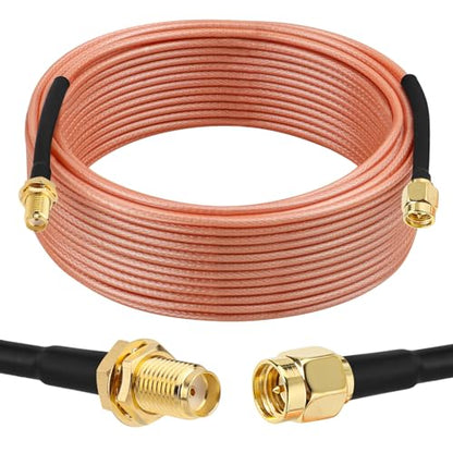 XRDS -RF SMA Cable 50FT, SMA Male to SMA Female Bulkhead RG316 SMA Extension Cable for 4G LTE Router Cellular SDR USB Dongle Receiver - size: 50FT
