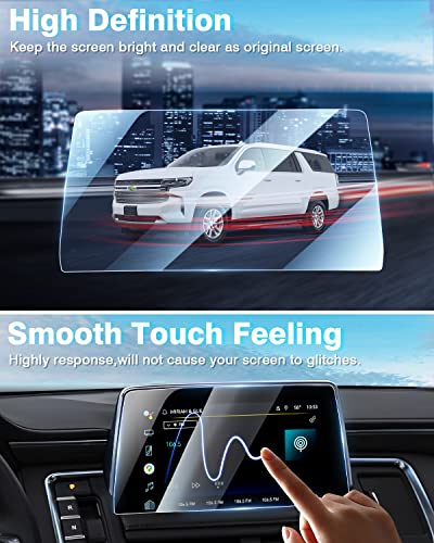 Karltys 2PCS Screen Protector for Chevy Suburban/Tahoe/GMC Yukon 2021-2024 10.2-Inch Touch Screen Tempered Glass Navigation Screen Cover Anti Fingerprint (NOT for Denali) - size: 10.2"Chevy Tahoe 2021-2025 2026