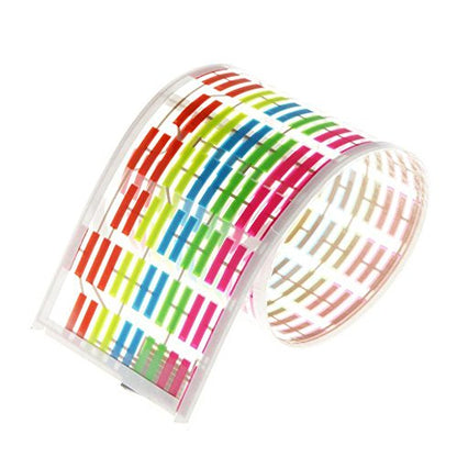 Sound Music Beat Activated Car Sticker Equalizer Rhythm LED Flash Light Audio Voice Rhythm Lamp (90x25cm) - size: 90x25cm