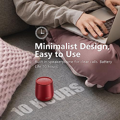 INSMY Small Bluetooth Speaker, Waterproof Mini Portable Wireless Speakers - color: 1-Red