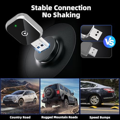 Wireless Carplay Adapter for iPhone, 2-in-1 Plug & Play - size: 2-in-1