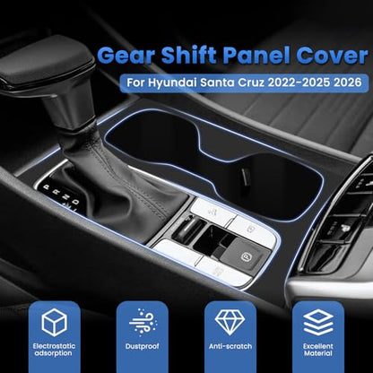 Autorder Silicone 2-in-1 Cup Holder for 2022-2026 Hyundai Santa Cruz Accessories Silicone Center Console CupHolder Insert with Gear Shift Panel Cover Dust & Scratch Resistant All-Around Protection - size: 2022-2026 Hyundai Santa