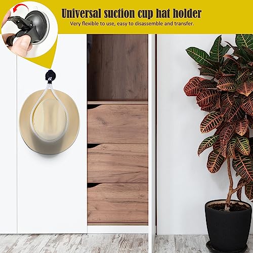 Hat Mounts Cowboy Hat Mounts for Your Vehicle, Cowboy Hat Holder Rack for Truck SUV Car, Cowboy Hat Rack with Suction Cup, Cowboy Hat Hanger for Car and Home (White) - color: White