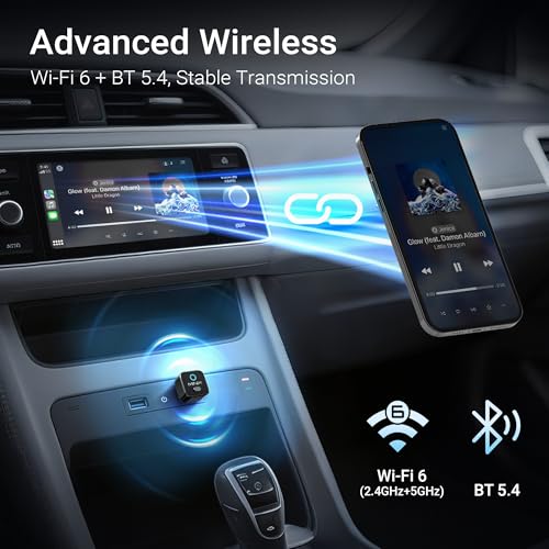 MINIX CA525 2-in-1 Wired to Wireless CarPlay Adapter for iPhone & Android