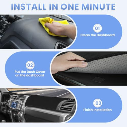 Sunsdrew Dash Cover for 2010-2024 Toyota 4Runner Dashboard Cover Mat - size: 10-24 4Runner Dash Cover