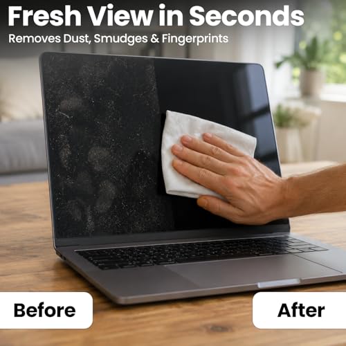 EVEO Screen Wipes - Electronic Wipes, Computer Screen Cleaner Wipes for Electronics | Computer Screen Wipes Phone Wipes & Lens Wipes for PC, Laptop, Phone, Car & More - Microfiber Included (300 Pack) - size: 300 Pack