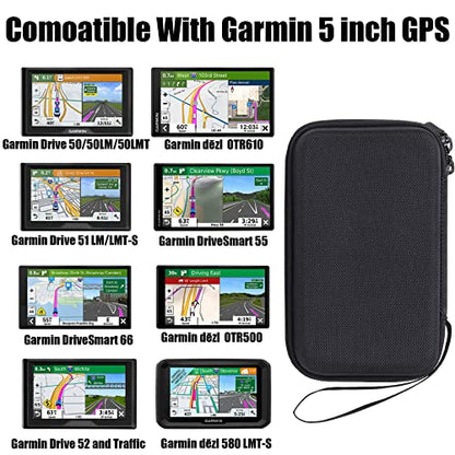 Aenllosi Hard Case for Garmin Drive 50/51/52/53/DriveSmart 55/66/dezl - size: for 5 inch GPS