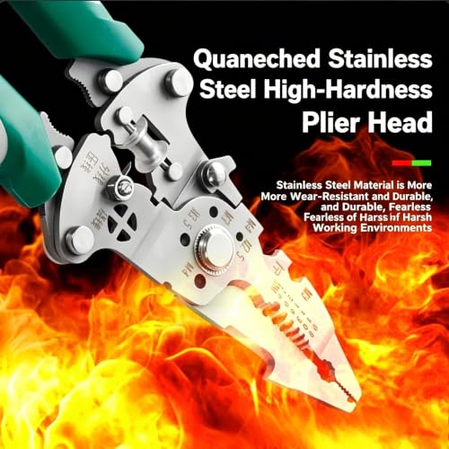 Foldable Wire Stripper, Multi-Function Crimping Cutting Pliers - color: Folding Wire Stripper