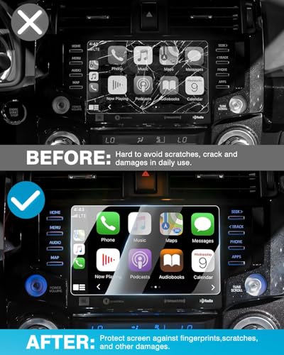 Karltys [Upgrade 2PCS 2020~2024 Toyota 4Runner 8-Inch Screen Protector [No Glare & Fingerprint] for HD Touchscreen 9H Tempered Glass Ultra Clear Radio Screen Cover - size: 2020~2024 Toyota 4Runner 8-Inch