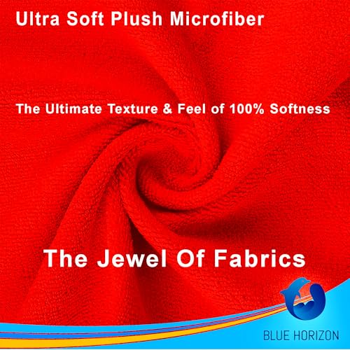 Red Microfiber Cleaning Towels, 3 Dozen Dual-Sided Cleaning Cloths Bulk Pack, Ultra Soft Plush Wash-Cloths, Micro-fiber Detailing Cleaning Cloths for Car, Household and Commercial (Red, 16" x 16") - color: Red