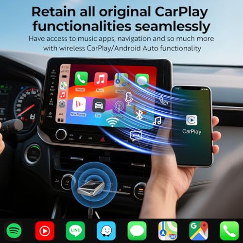 welspo 2-in-1 Wireless CarPlay & Android Auto Adapter