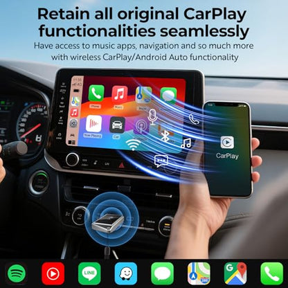 welspo 2-in-1 Wireless CarPlay & Android Auto Adapter