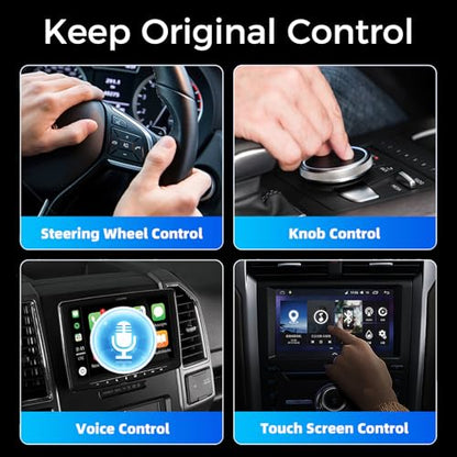 Wireless CarPlay Adapter 2026 Upgraded,CarPlay & Android Auto 2-in-1, Mini USB Design for Cars with Wired CarPlay,Fast Auto-Connect,Plug & Play,for Apple iOS 10+, Android 11+ Version