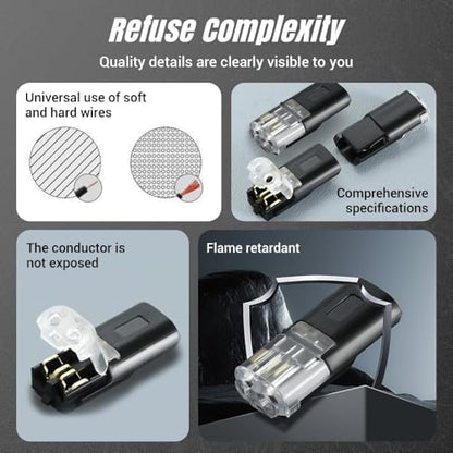 80PCS 2-Pin LED Strip Light Wire Connector with Locking Buckle - size: 80PCS