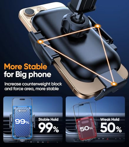 VICSEED Stable Car Phone Holder [Upgraded Strongest Suction, Won't Break] - color: Dark Blue