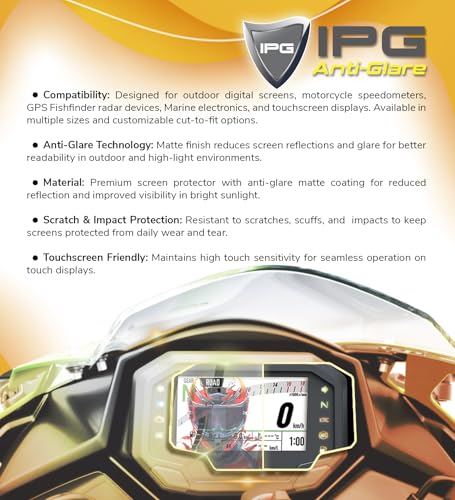 IPG Anti-Glare Made for Carpuride W702BS 7 Inch BMW Motorcycle CarPlay Display Matte Finish Screen Protector Film, Perfect for Outdoor Use for w702bs.AnGl