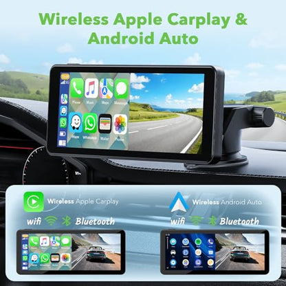 TOGUARDGO 6.86" CarPlay Screen with Dual Dash Cam 2.5K Front 1080P Rear