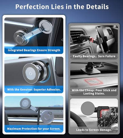 All-metal Magnetic Car Mount for Tesla,Strong Magnet &Foldable Phone Holder - size: 001