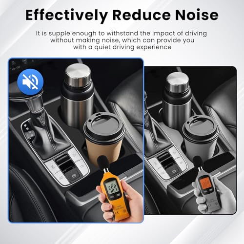 Autorder Silicone 2-in-1 Cup Holder for 2022-2026 Hyundai Santa Cruz Accessories Silicone Center Console CupHolder Insert with Gear Shift Panel Cover Dust & Scratch Resistant All-Around Protection - size: 2022-2026 Hyundai Santa