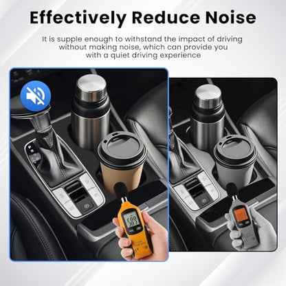 Autorder Silicone 2-in-1 Cup Holder for 2022-2026 Hyundai Santa Cruz Accessories Silicone Center Console CupHolder Insert with Gear Shift Panel Cover Dust & Scratch Resistant All-Around Protection - size: 2022-2026 Hyundai Santa