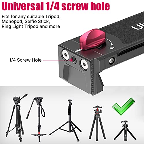U-pad III Aluminum iPad Tripod Adapter - 7.9-12.9in Metal Mount w Cold Shoe & Acra Swiss QR Mount for iPad, iPhone & Air - size: 7.9"-12.9"-U-Pad III