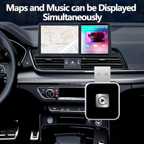 Wireless Carplay Adapter, Android Auto Adapter 2025 Carplay, Plug and Play Convert Wired to Wireless Supports Car Original Control, Mini Car Play Box for Cars - size: Big