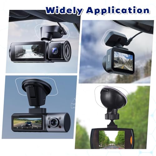 6 Pcs Dashcam Electrostatic Stickers, Clear Electrostatic Stickers for Dash Cam Sticker, Prevent Scratching and Falling, Easy Removal - color: Transparent
