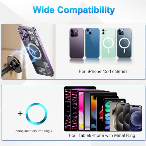 Magnetic Car Seat Tablet Holder, Car Tablet Holder Back Seat for Kids, Car Headrest Tablet Holder Accessories for Tesla/Sport/Bucket/Performance Seats, Gifts Road Trip Essentials for Kids
