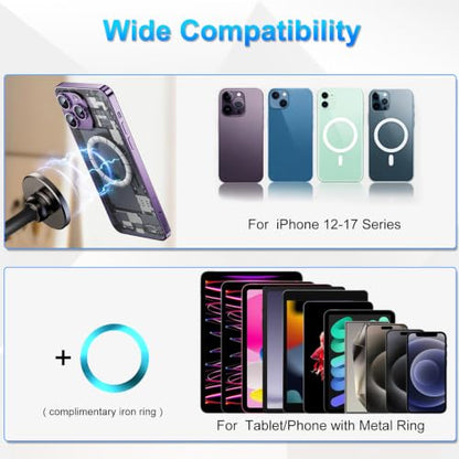 Magnetic Car Seat Tablet Holder, Car Tablet Holder Back Seat for Kids, Car Headrest Tablet Holder Accessories for Tesla/Sport/Bucket/Performance Seats, Gifts Road Trip Essentials for Kids