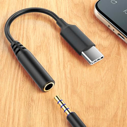 Enhance Audio & Reduce noise,USB C to 3.5mm headphone adapter, usbc to 3.5