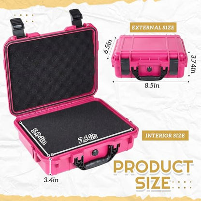 Relaxweex 8.5 x 6.5 x 3.7 Inch Hard Case, Grid Shell, Rose Red - color: Rose Red, size: 8.5 x 6.5 x 3.7 Inch, style: Grid Shell