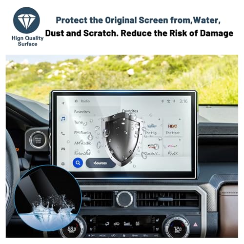 Ruiya Screen Protector for Toyota Tacoma 14" Display Touchscreen Plastic Nano Films Compatible with 2024 2025 2026 Toyota Tacoma Accessories(2Packs) - color: 2024+ Toyota Tacoma 14" Nano