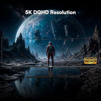 49 Inch Curved Ultrawide Monitor, DQHD 5K, 165Hz | 32:9 1500R VA Display, 1ms MPRT, G-Sync & FreeSync, HDR400, 127% sRGB, Adjustable Stand, HDMI & DP, VESA, Gaming & Creating - size: 49 inch