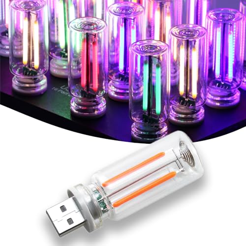 Touch Control Retro USB Night Light, Touch Adjustment Lights,Plug in USB Auto Night Light, Mini LED Bulb for Car, Camping, Gift, Party, Holiday Decoration, Bedroom, Desktop (Blue, 901) - color: Blue, size: 901