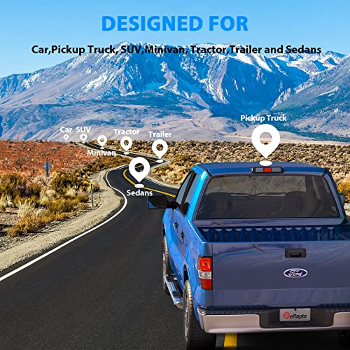 eRapta HD Backup Camera Rear View License Plate Reverse Camera Universal for Pickup Truck Car SUV 149° Perfect Angle Night Vision IP69K Level Waterproof A1XT02 - color: Charcoal Black‌