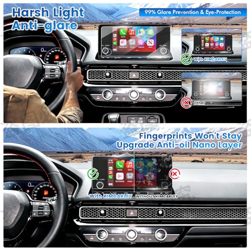 1PC Screen Protector Compatible with Honda Civic Sport LX EX 2022-2025 and CR-V 2023-2025 7-Inch Touchscreen, 11th Gen. Civic Accessories, 9H Anti-Glare Car Radio Tempered Glass Screen Cover - color: Honda Civic/CR-V 2023-2025 2026 CRV 7-Inch