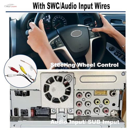 16Pin ISO Aftermarket Radio Harness Adapter for Subaru Forester 2008-2011 with Audio Input SWC, 16Pin Android Car Stereo Wiring Harness with Subwoofer Input for Forester