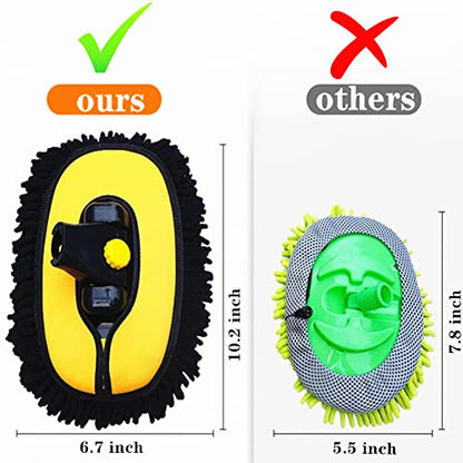 BMLEI Car Wash Brush with Long Handle, Cleaning Mop Car Wash Kit,Yellow - color: Yellow01