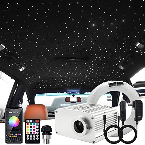 ATOKEE Starlight Headliner Kit Mixed 500pcs 9.8ft for Car Roof Use - size: 500pcs of (0.03+0.04+0.06in)*9.8ft