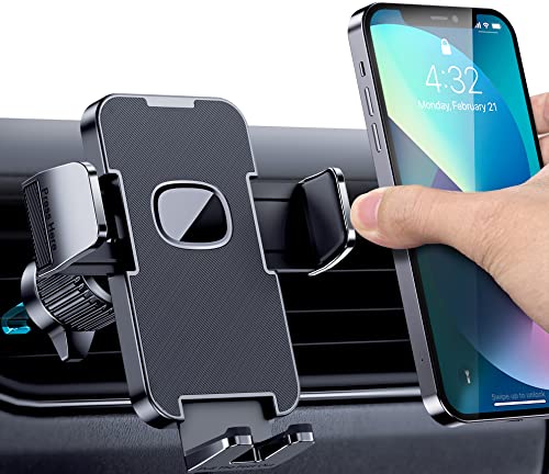 Car Vent Phone Mount for Car [Military-Grade Hook Clip] Phone Stand for Car [Thick Cases Friendly] Air Vent Clip Cell Phone Holder for Smartphone, iPhone, Automobile Cradles Universal.