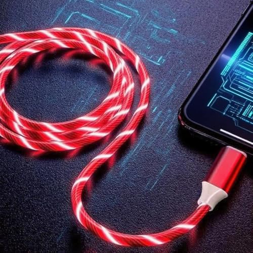 IHAO USB C to C Charger Cable PD Fast Charge and High Speed Sync Visible LED Current Flowing Compatible with All USBC Device-39Inches Red - color: USB C TO C Red