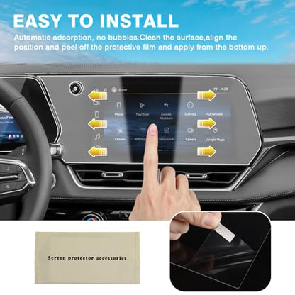 Karltys [Upgrade] 2 Pack Screen Protector for 2027 2026 2025 Chevy Equinox 11.3-Inch Navigation & 11-Inch Dashboard for Models LT /RS /ACTIV [No Glare & Fingerprint] Tempered Glass 2026 2025 Chevy Equinox Accessories - size: 11.3" & 11" Chevy Equinox 2026