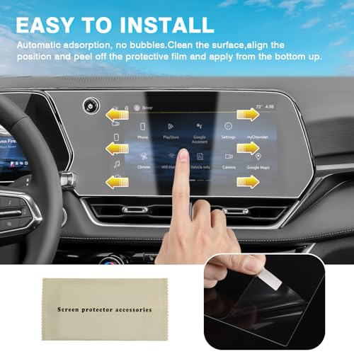 Karltys [Upgrade] 2 Pack Screen Protector for 2027 2026 2025 Chevy Equinox 11.3-Inch Navigation & 11-Inch Dashboard for Models LT /RS /ACTIV [No Glare & Fingerprint] Tempered Glass 2026 2025 Chevy Equinox Accessories - size: 11.3" & 11" Chevy Equinox 2026