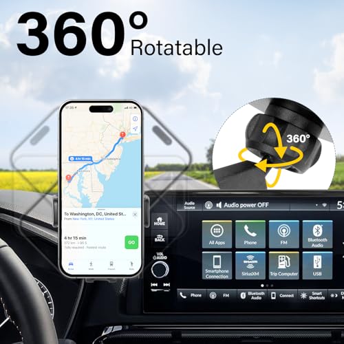 Car Phone Holder Compatible with Honda CRV 2023-2025 9 inch Screen Cell Phone Mount with Dash Organizer Dash Storage Box 360° Rotation - size: 2023-2025 Honda-CRV 9-inch