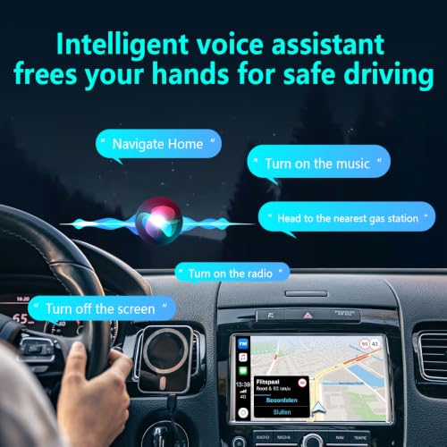 4‑in‑1 Wireless CarPlay Adapter, Convert Factory Wired CarPlay to Wireless CarPlay, Supports AirPlay & Android Screen Mirroring, Plug‑and‑Play, for Cars with Original Wired CarPlay - size: For Android