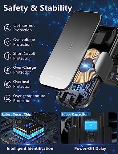 Wireless Car Charger for Samsung Galaxy Z Flip, 15W [AUTO Moving Coil]